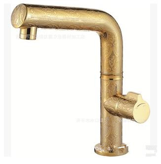 Ti-finition PVD laiton massif lavabo robinet T0435