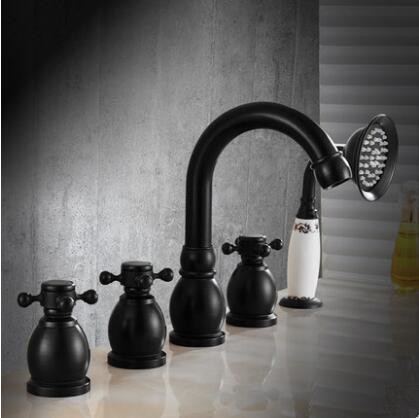 Bronze Noir Ancien Ensemble de Cinq Pièces Robinet de Douche TB0790R