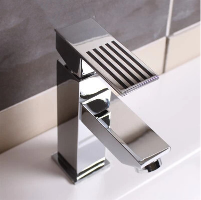Contemporain en laiton mixte mitigeur lignes noires lavabo robinet TC008R